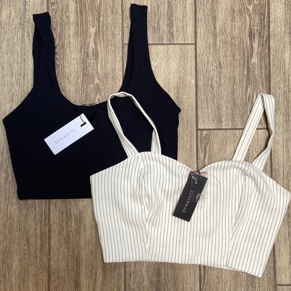 NWT Dynamite Bustier and Scoop Neck Crop Top - Picture 1 of 10